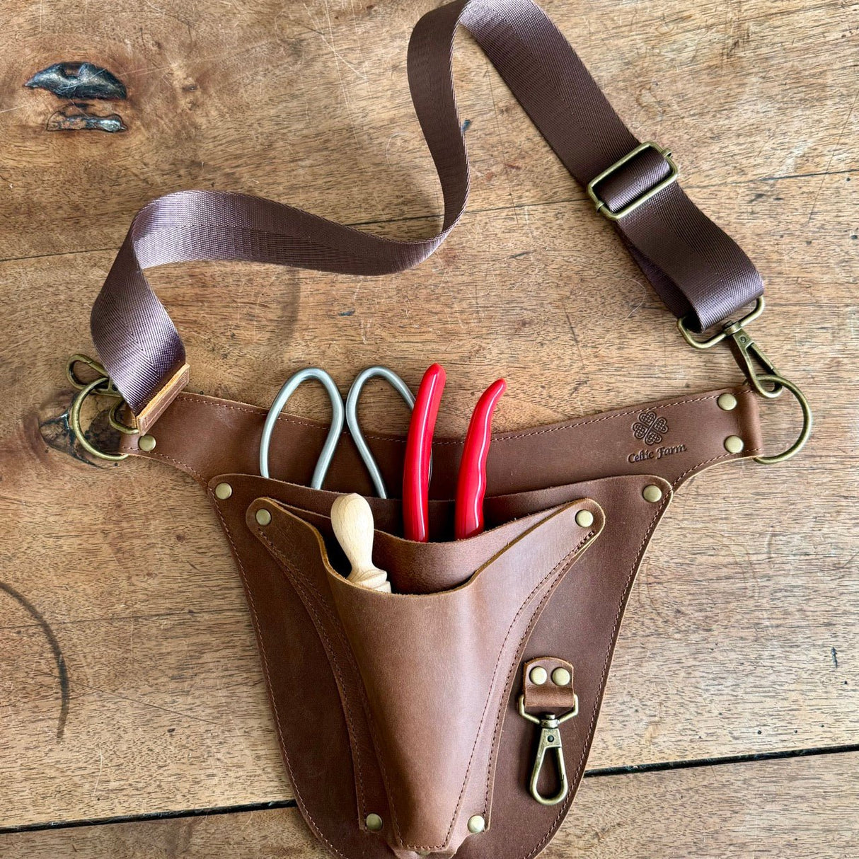 Ultimate Leather Garden Tool Belt & Holder