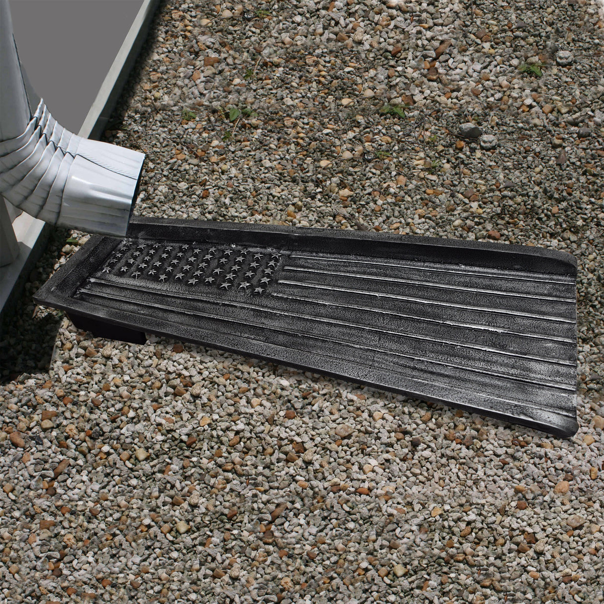American FlagCast Aluminum Downspout Splash Block