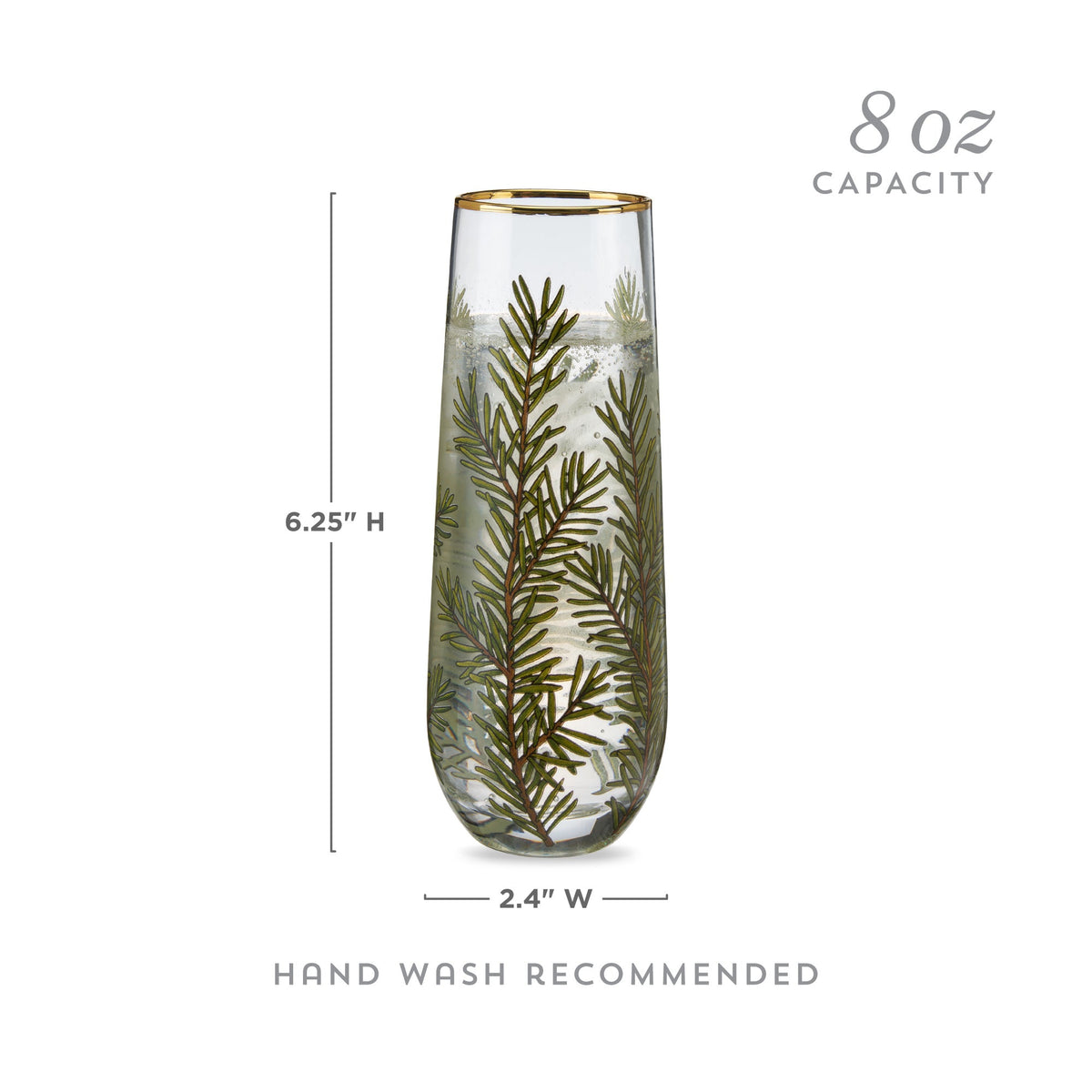 Woodland Stemless Champagne Flute Set