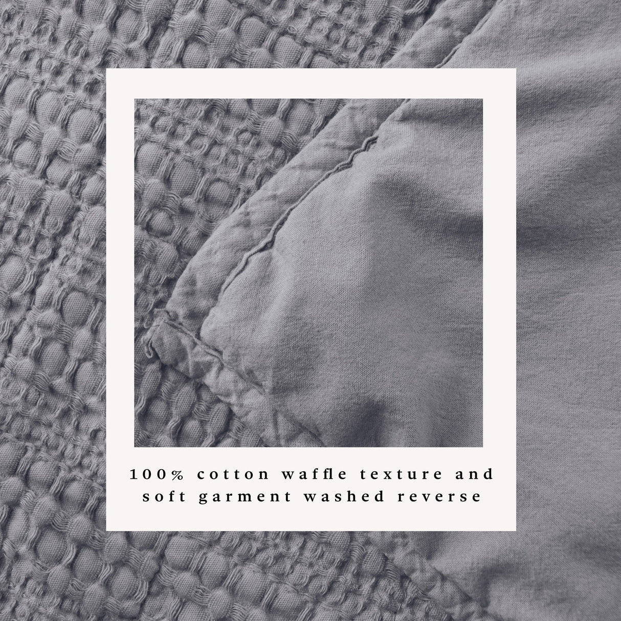 Cotton Honeycomb Waffle Garment Washed Quilt Set