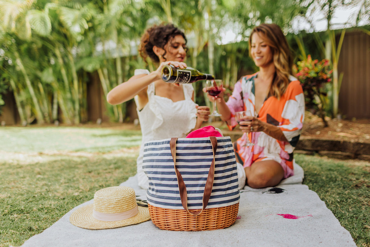 Coronado Canvas and Willow Basket Tote