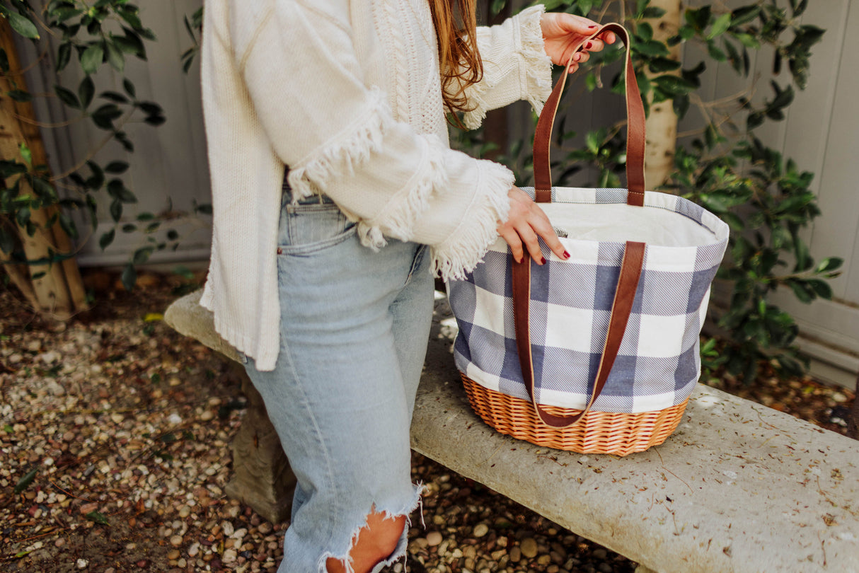 Coronado Canvas and Willow Basket Tote