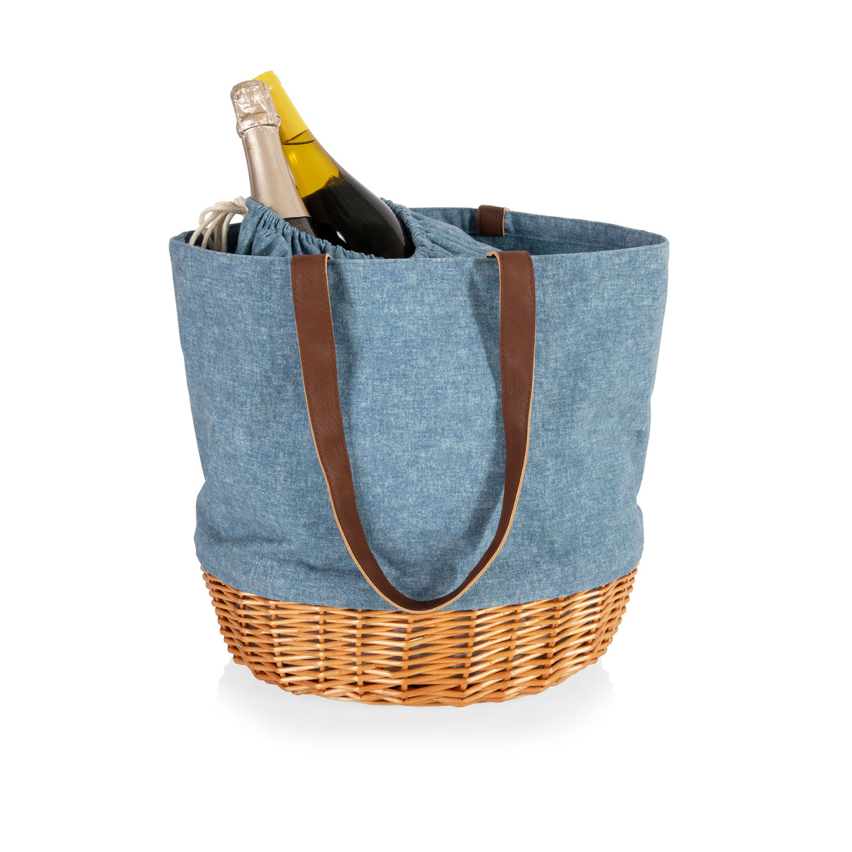 Coronado Canvas and Willow Basket Tote