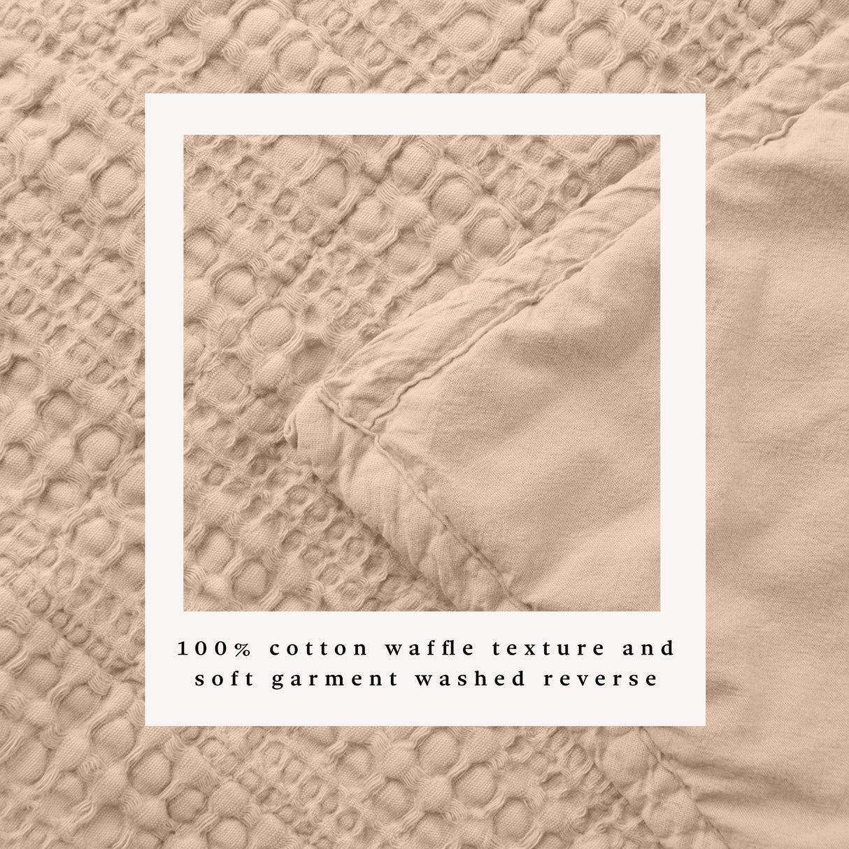Cotton Honeycomb Waffle Garment Washed Quilt Set