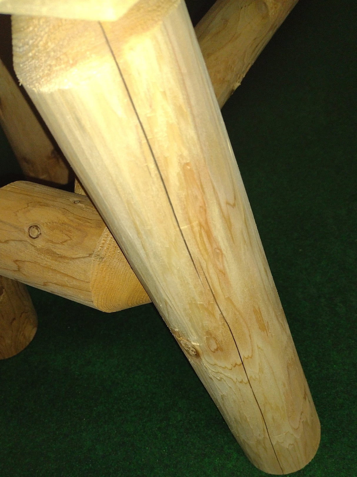 Rustic Outdoor Log Rocking Chair