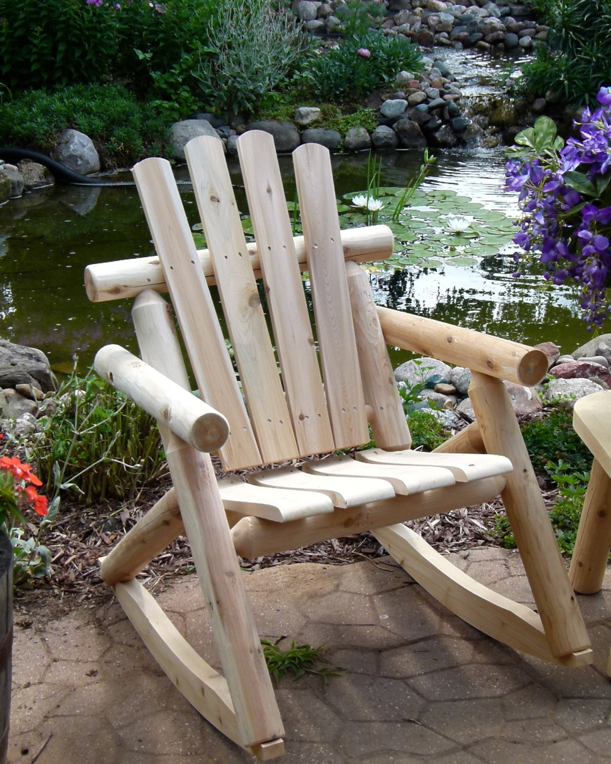 Rustic Outdoor Log Rocking Chair