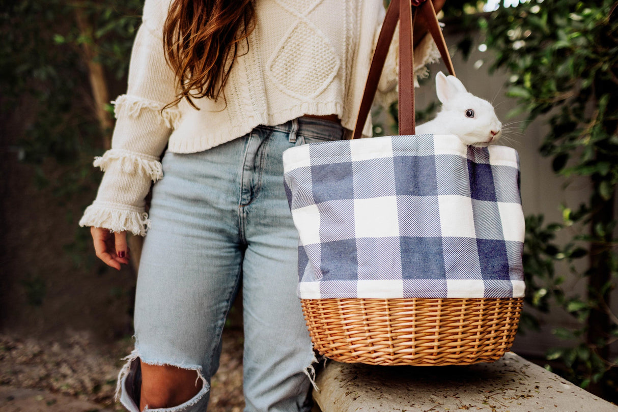 Coronado Canvas and Willow Basket Tote