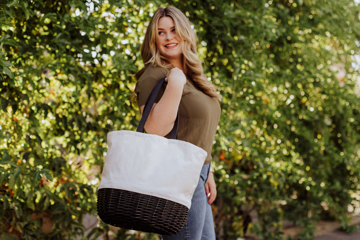 Coronado Canvas and Willow Basket Tote