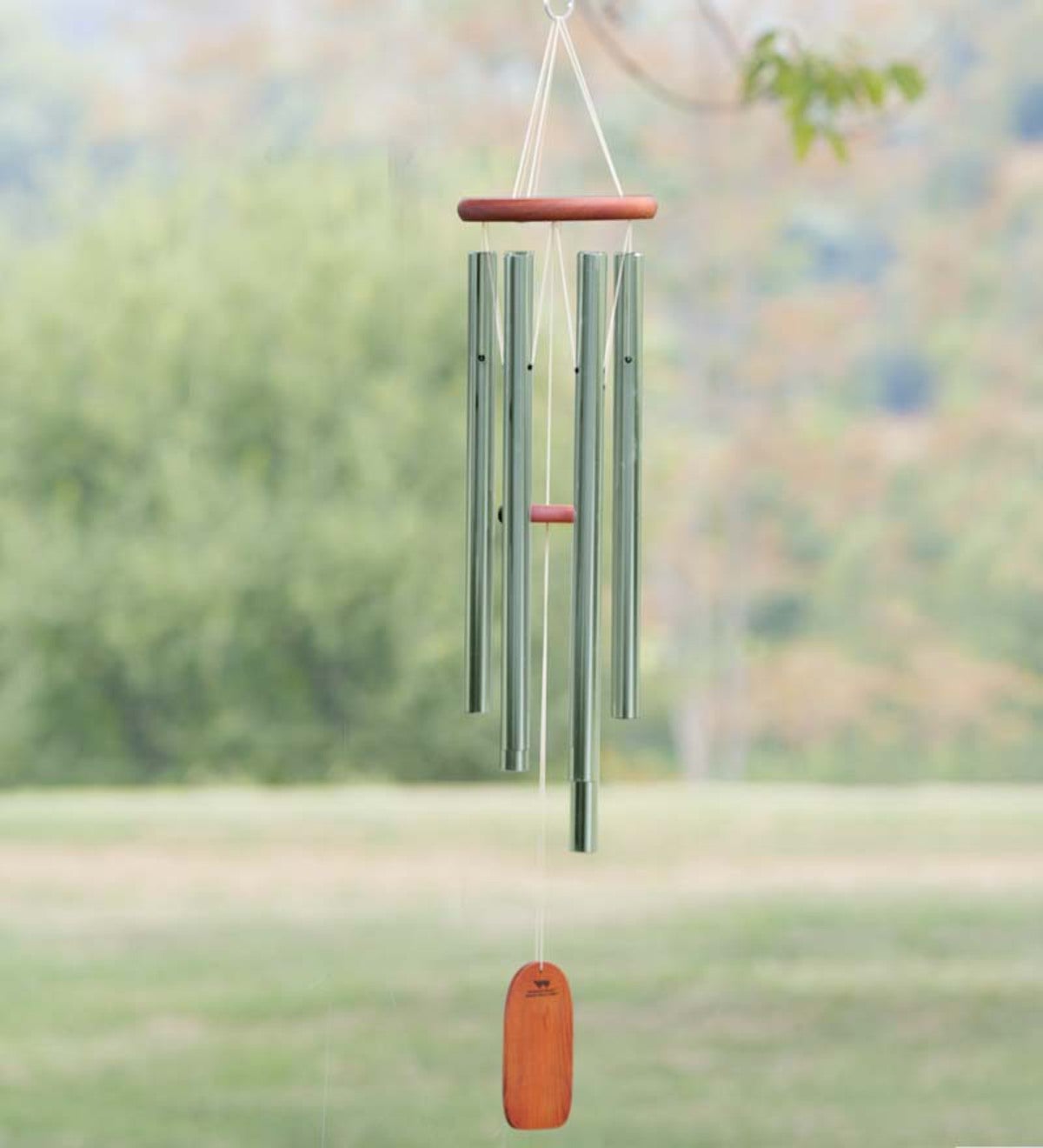 Small Weather-Resistant Aluminum and Bamboo Amazing Grace Tone Wind Chime