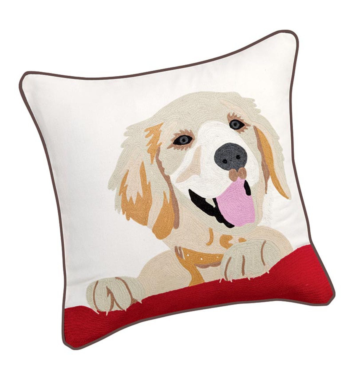 Embroidered Dog Breed Throw Pillow PlowHearth