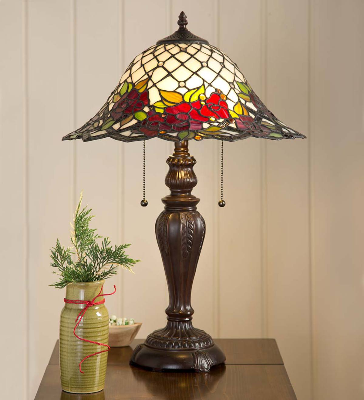 Chesterfield Tiffany Style Stained Glass Table Lamp Plowhearth