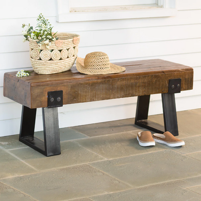 Outdoor Reclaimed Wood Bench