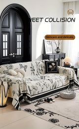 Soft & Cozy Chenille Reversible Sofa Cover Blanket