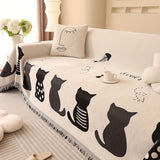 Chenille Cat Cartoon Sofa Cover Blanket
