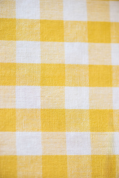 Yellow Gingham Ruffled Dish Towel