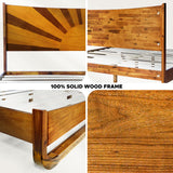 Rorns Sunset Platform Bed Frame With Headboard