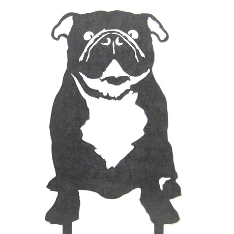 English Bulldog Garden Stake