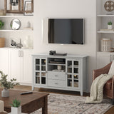 Tall TV Media Stand, Fog Grey