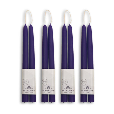 Hand-Dipped Beeswax Taper Candles - Bulk 4-Pair Bundle