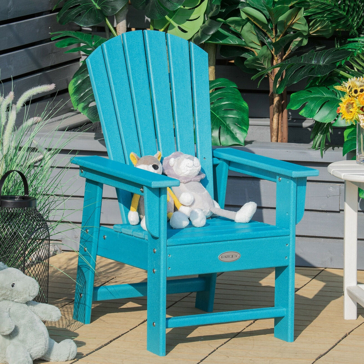 Kids' Adirondack Chair, Turquoise