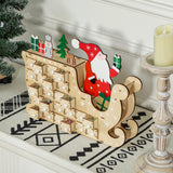 Christmas Advent Calendar with 24 Countdown Drawers - Santa & Sleigh Design