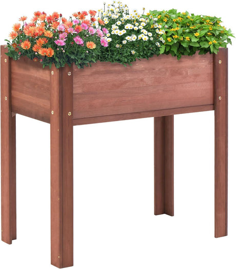 Elevated Wooden Planter Box