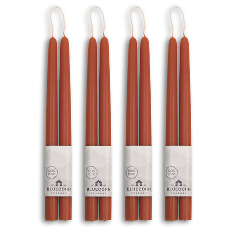 Hand-Dipped Beeswax Taper Candles - Bulk 4-Pair Bundle