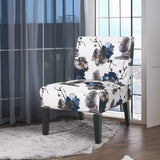 Floral Watercolor Armless Accent Chair