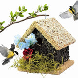 SHort Handmade Edible Birdhouse with Light Roof