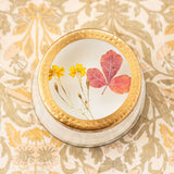 Accent Pressed Floral Candle - Harvest Pumpkin