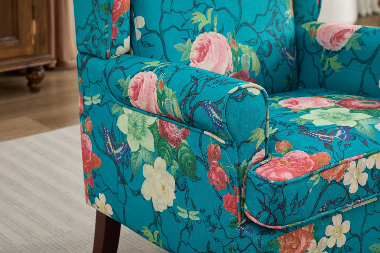 Caribbean Floral Accent Chair