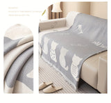 Chenille Cat Cartoon Sofa Cover Blanket