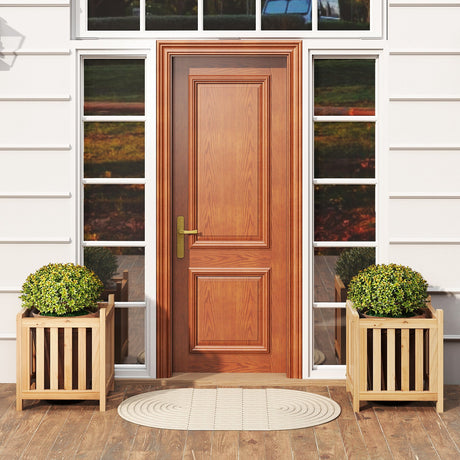 Patio Wooden Bench with Planter