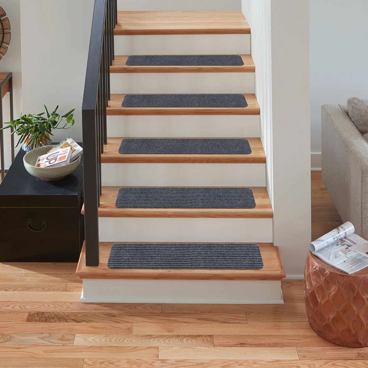 Basic Stair Tread Rugs, Light Gray – Plow & Hearth