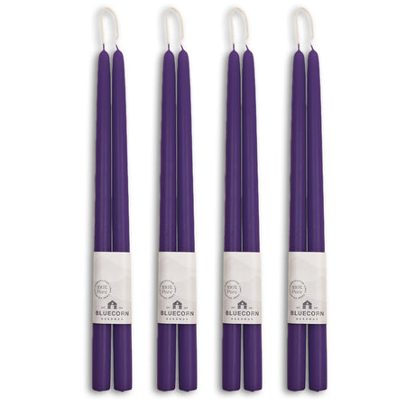 Hand-Dipped Beeswax Taper Candles - Bulk 4-Pair Bundle