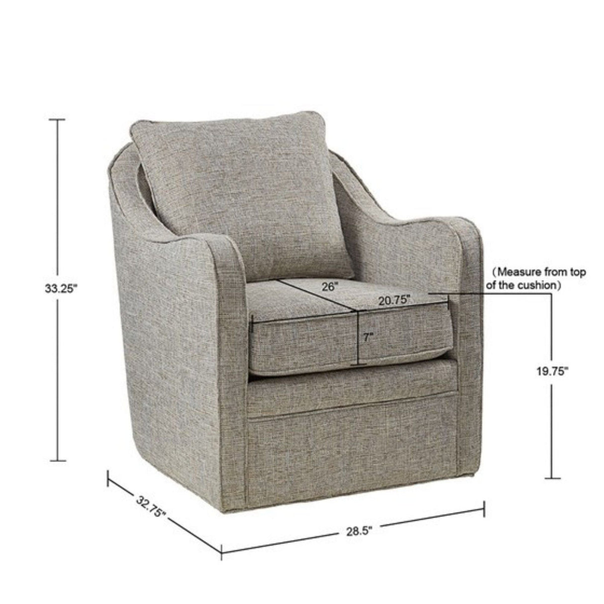 Floral Rotating Arm Chair