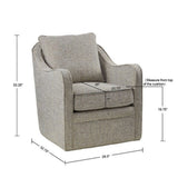 Floral Rotating Arm Chair