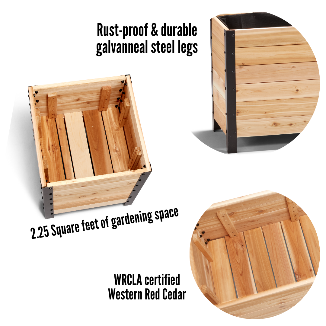Cedar Planter Box, 18″W x 18″L