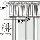 Ivory Blue Elegance Mini Medallions Valance - 18" x 52"