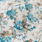 Bird And Hydrangea Reversible Cotton Duvet Cover Set