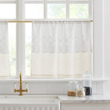 Brigitte Embroidery Eyelet Scalloped Edge Kitchen Tiers