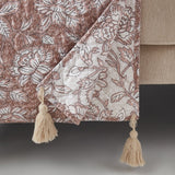 Zara Floral Block Reversible Cotton Throw Blanket
