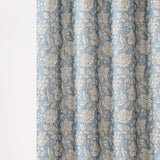 Zara Floral Block Linen Textured Shower Curtain
