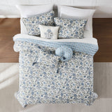 Lillian Block Print Reversible Quilt 6 Set