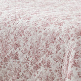 Peony Toile Reversible Cotton Quilt Set