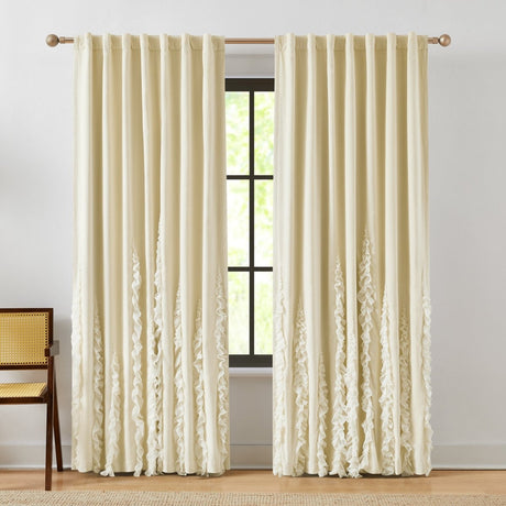 Verdant Path Velvet Blackout Window Curtain Panels