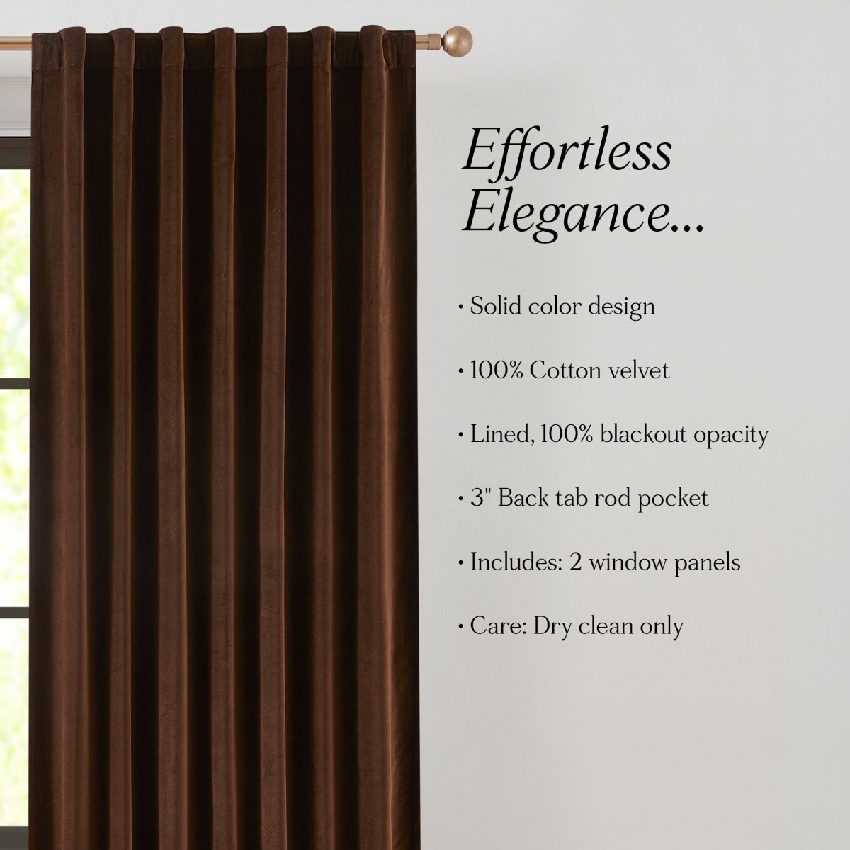 Terran Velvet Blackout Window Curtain Panels