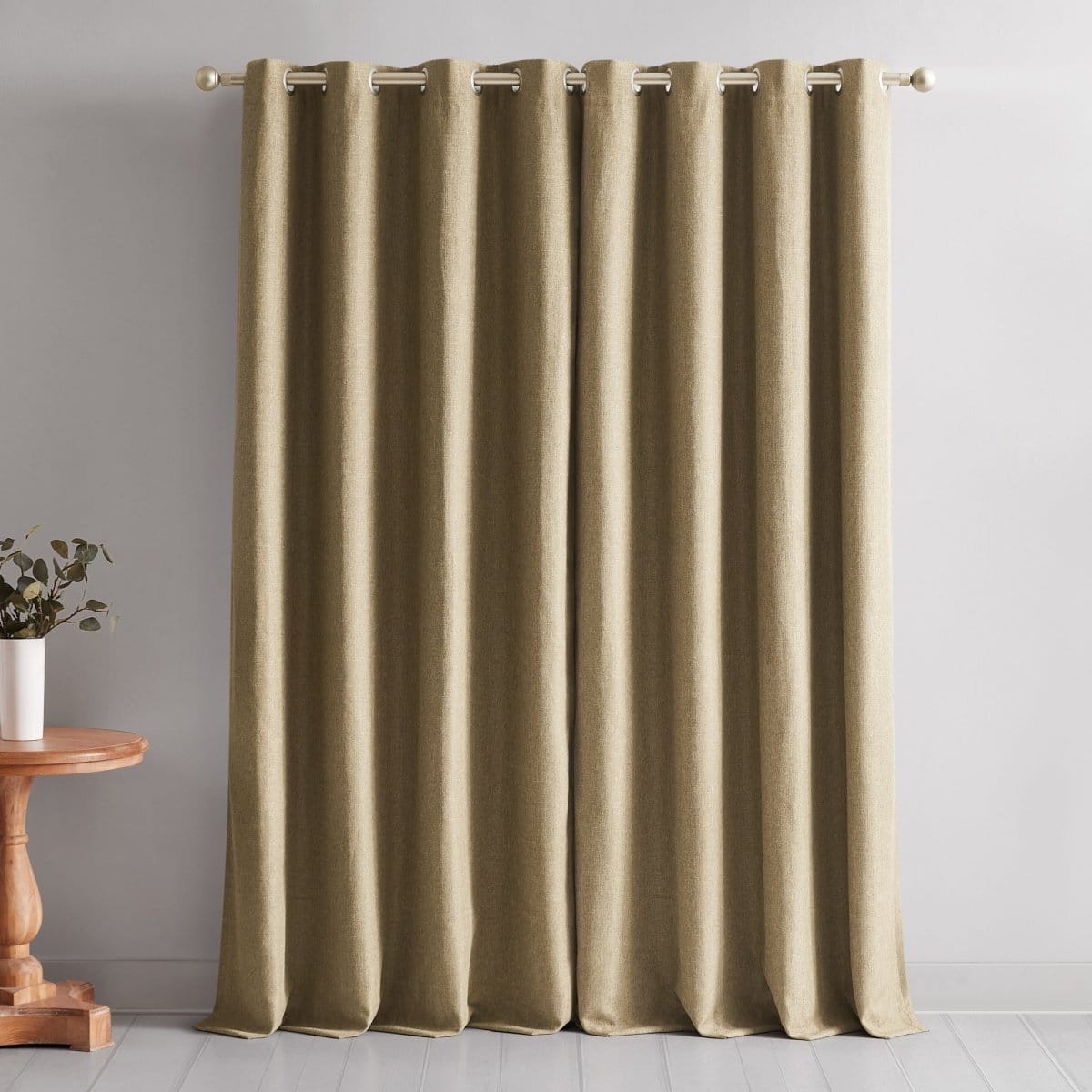 Meena Slub 100% Blackout Window Curtain Panels