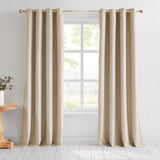Meena Slub 100% Blackout Window Curtain Panels