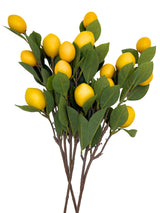 Artificial Lemon Stems - Bundle of 3
